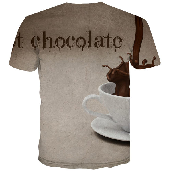 
Chocolate T shirts Men Brown Tshirts Novelty Delicious Tshirts Casual Bitter T-shirts Graphic
                