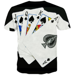 Playing Cards T shirts Men Black Tshirt Anime Novel T-shirts Graphic Harajuku Shirt Print - KYKU