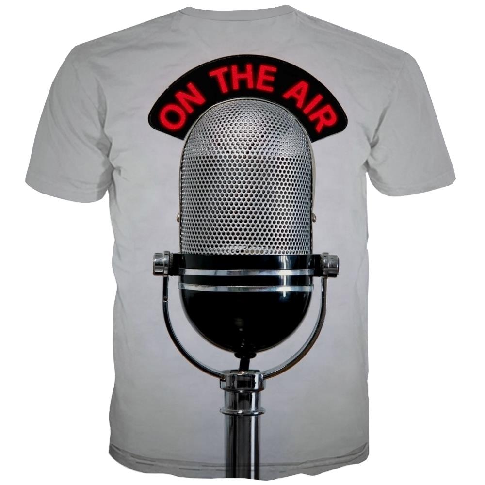 
Music T-shirt Men Instrument Shirt Print Retro T-shirts Graphic Electronic Tshirts Novelty
                