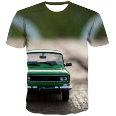 Racing Car T shirts Men Metal Shirt Print City Tshirt Printed Gray Tshirts Cool Retro Tshirts Novelty