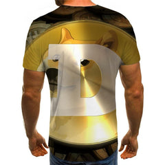 Dog T-shirt Men Animal T-shirts 3d Bitcoin Anime Clothes Retro Tshirt Printed