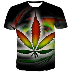 Leaves T shirt Men Colorful Tshirts Casual Dizziness T-shirts 3d Psychedelic Funny T shirts