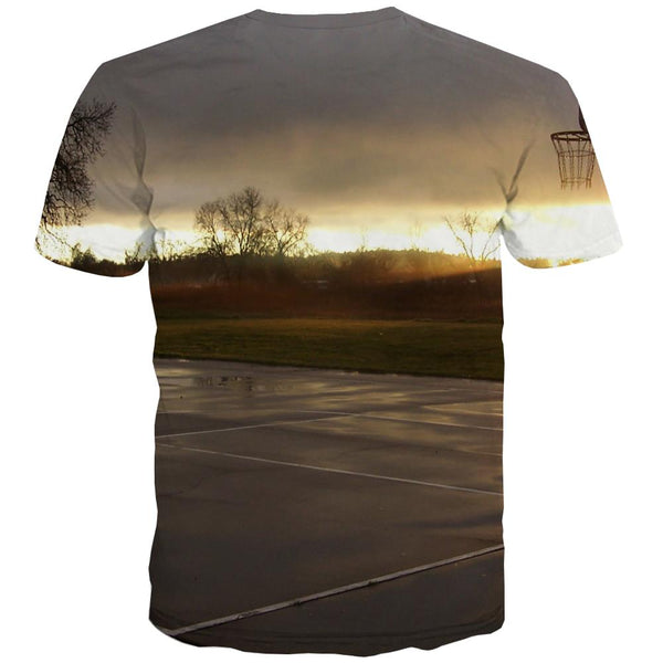 
Basketball T shirts Men Night View Tshirt Anime Galaxy Tshirts Novelty City T-shirts 3d
                