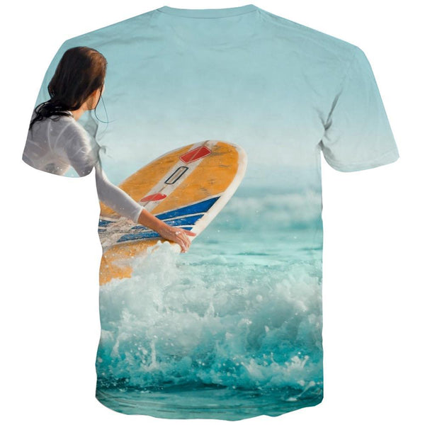 
surf T-shirt Men The sea Tshirt Anime sport T shirts Funny Cool Tshirt Printed - KYKU
                