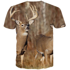 Hunting T-shirt Men Jungle Tshirts Cool Deer Shirt Print Shooter Tshirts Novelty Camouflage Tshirts Casual