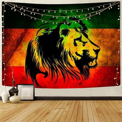 Lion Tapiz Animal Tenture Mandala Anime Tapestries Colorful Rug Wall Street Wall Tapestry