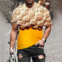 Beer T-shirt Men Novel Tshirt Printed Funny T-shirts 3d Harajuku Anime Clothes