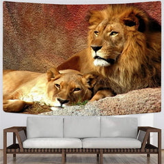 Lion Tapestry Animal Rug Wall Anime Home Tapestrys Lovely Wall Tapestry Family Tenture Mandala