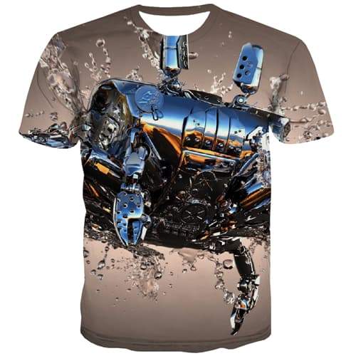 Metal T shirts Men Punk T shirts Funny Rock Tshirts Cool Accessories Tshirts Casual - KYKU