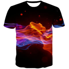 Smoke T shirt Men Abstract T-shirts 3d Psychedelic Funny T shirts Novel Tshirts Casual