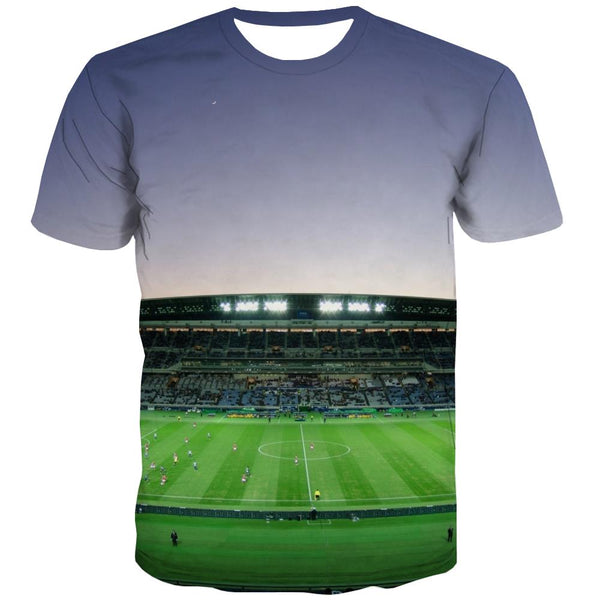 Lawn T-shirt Men Football Tshirts Novelty Athletics T-shirts 3d Stadium Tshirts Cool