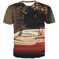 Racing Car T shirts Men Metal Tshirt Printed City Shirt Print Gray T-shirts Graphic Retro Tshirts Novelty