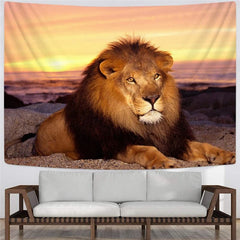 Lion Tapestry Animal Home Tapestrys Anime Wall Tapestry Pink Clouds Tapestries Street Rug Wall
