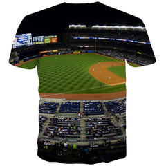 Baseball T shirts Men Stadium T-shirts 3d Game T-shirts Graphic White Tshirt Anime
