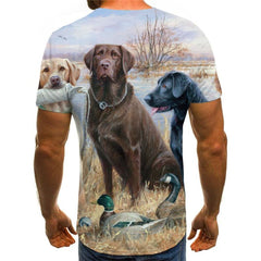 Deer T shirt Men Christmas Shirt Print Landscape Tshirts Casual Snow Anime Clothes