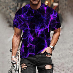 Abstract T-shirt Men Psychedelic Shirt Print Smoke Tshirt Printed Purple Funny T shirts
