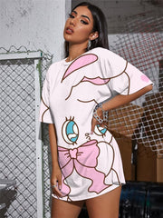 Animal T Shirt Women Rabbit Gothic Lovely Tshirt Printed Harajuku T-shirts 3d