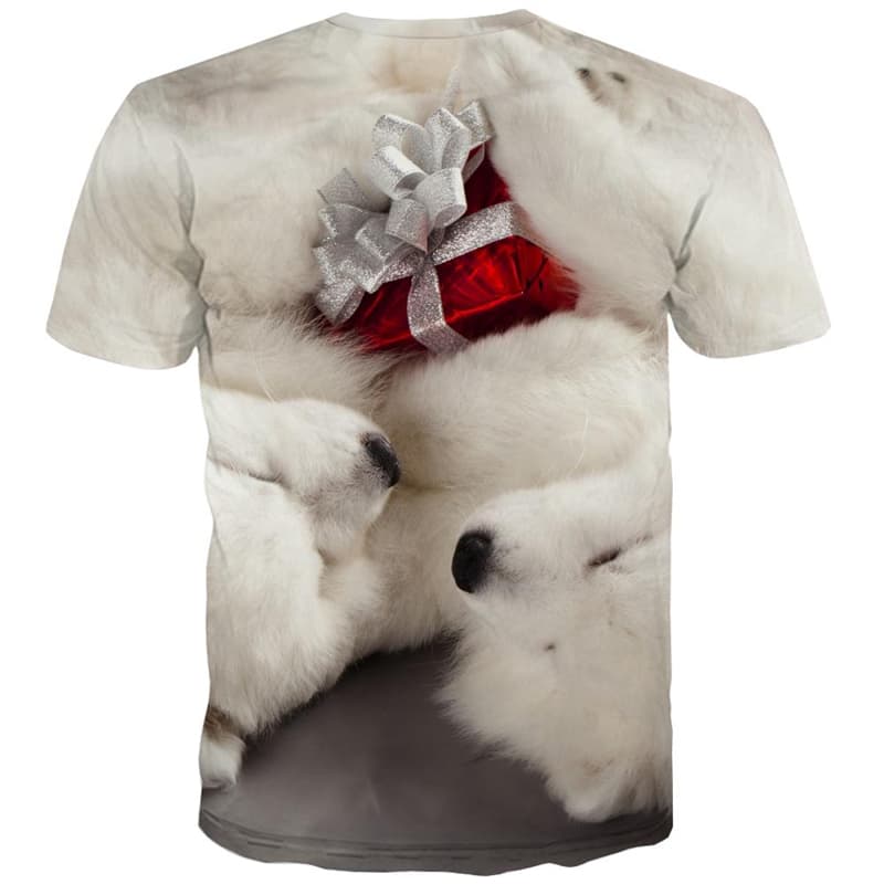 
Animal T shirts Men Dog T-shirts Graphic Lovely Tshirts Novelty White Shirt Print
                