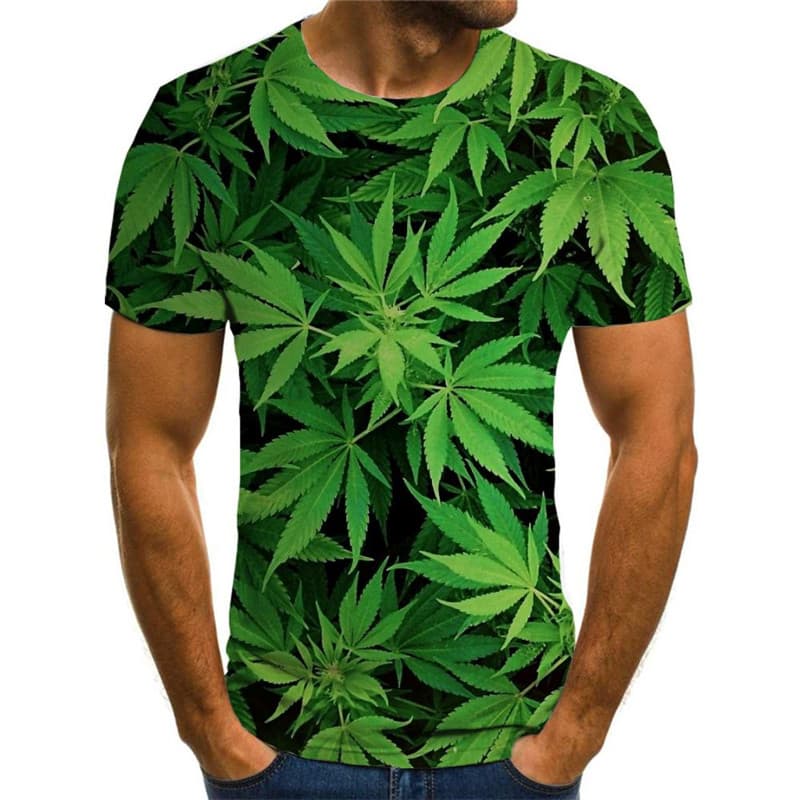 
Weeds T-shirt Men Leaves Tshirt Printed Green T-shirts 3d Harajuku Tshirts Casual
                