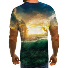 Leaves T-shirt Men National Flag Funny T shirts Colorful T-shirts 3d Art Shirt Print