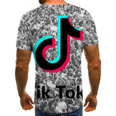 Douyin T shirt Men Music Funny T shirts Party Tshirts Casual Hip Hop Tshirt Printed