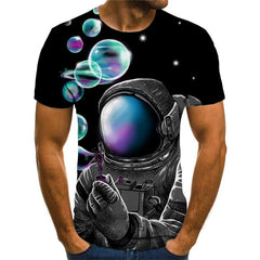 Astronaut T-shirt Men Sky T-shirts 3d Universe Shirt Print Funny Anime Clothes