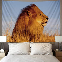 Lion Tapiz Animal Home Tapestrys Anime Tenture Mandala Harajuku Wall Tapestry Street Tapestries