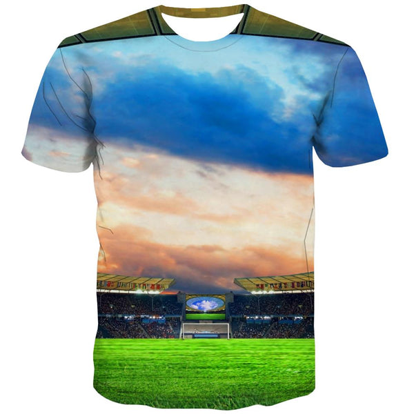 Lawn T shirts Men Football Tshirts Novelty Athletics Tshirt Anime Stadium Tshirts Cool