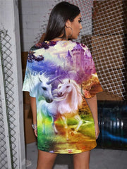 Unicorn T Shirt Women Forest T-shirts 3d Animal Tshirt Printed Harajuku Punk Rock