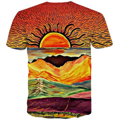 Leaves T shirt Men Colorful Tshirts Casual Dizziness T-shirts 3d Psychedelic Funny T shirts