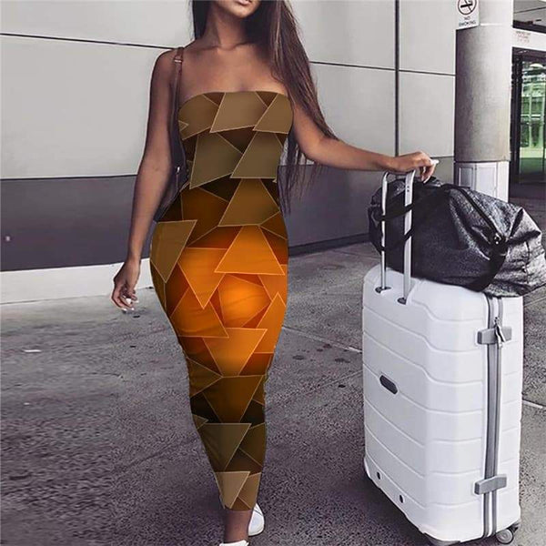 Geometric Dress Women Psychedelic Ladies Dresses Vortex Sundress Circle Party - KYKU