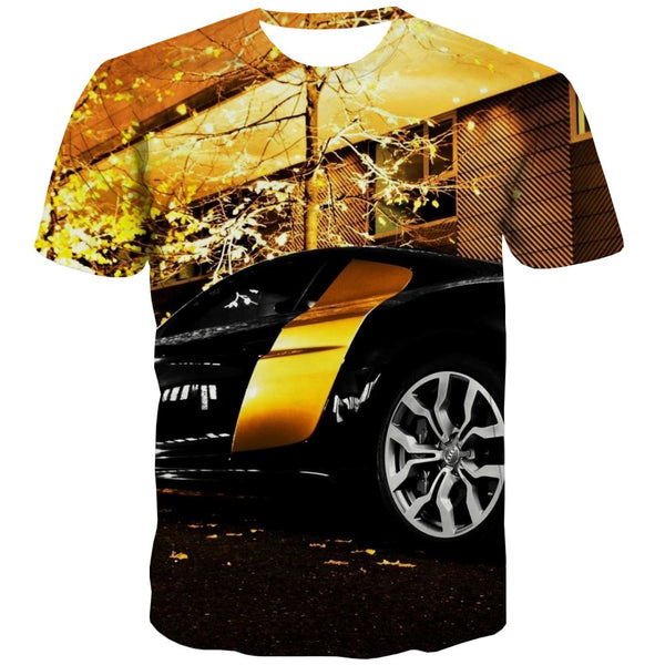 Racing Car T shirts Men Metal Shirt Print City T-shirts 3d Gray T-shirts Graphic Retro Tshirts Novelty