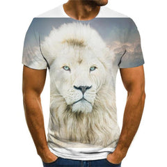Lion T-shirt Men Animal Anime Clothes Harajuku Tshirt Printed Funny Funny T shirts