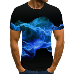 Smoke T shirt Men Abstract T-shirts 3d Psychedelic Funny T shirts Novel Tshirts Casual