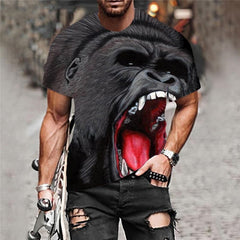 Orangutan T shirt Men Animal Tshirts Casual Hip Hop Tshirt Printed Short Sleeve