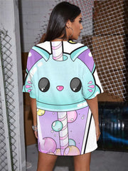 Unicorn T Shirt Women Animal T-shirts 3d Space Funny T shirts Womens Clothing