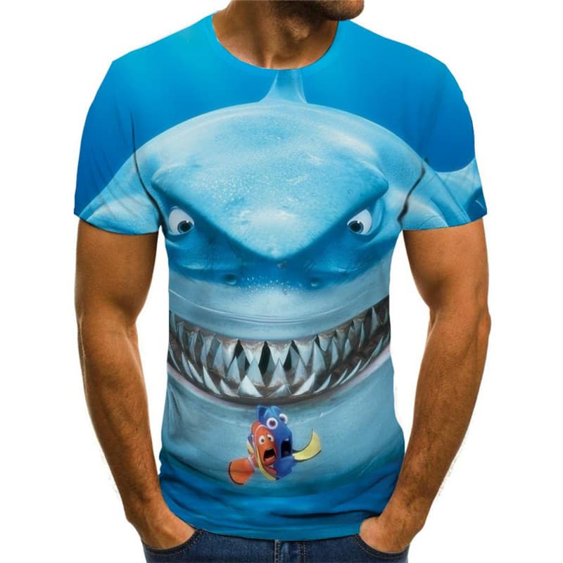 
Shark T-shirt Men Ocean Tshirts Casual Animal T-shirts 3d Blue Funny T shirts Funny Tshirt Printed
                