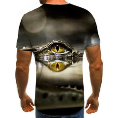 Crocodile T-shirt Men Animal Tshirts Casual Ocean Anime Clothes Harajuku Funny T shirts