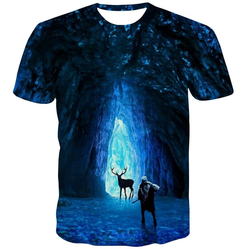 
Deer T shirts Men Animal T shirts Funny Harajuku Tshirts Novelty Blue Tshirts Cool
                