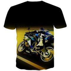 Motorcycle T-shirt Men Hip Hop Tshirt Printed Gothic Shirt Print Short Sleeve