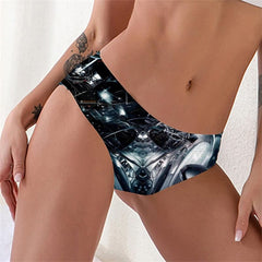 Metal Panties Women Engine Lingerie Female Gear Seamless Punk Rock Knickers