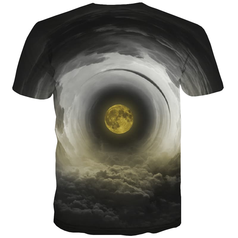 
Moon T shirts Men Space T shirts Funny Novel Tshirts Casual Black T-shirts 3d
                
