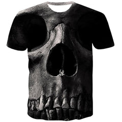 Skull T-shirt Men Abstract Tshirt Printed Skeleton T-shirts 3d Funny Tshirts Casual