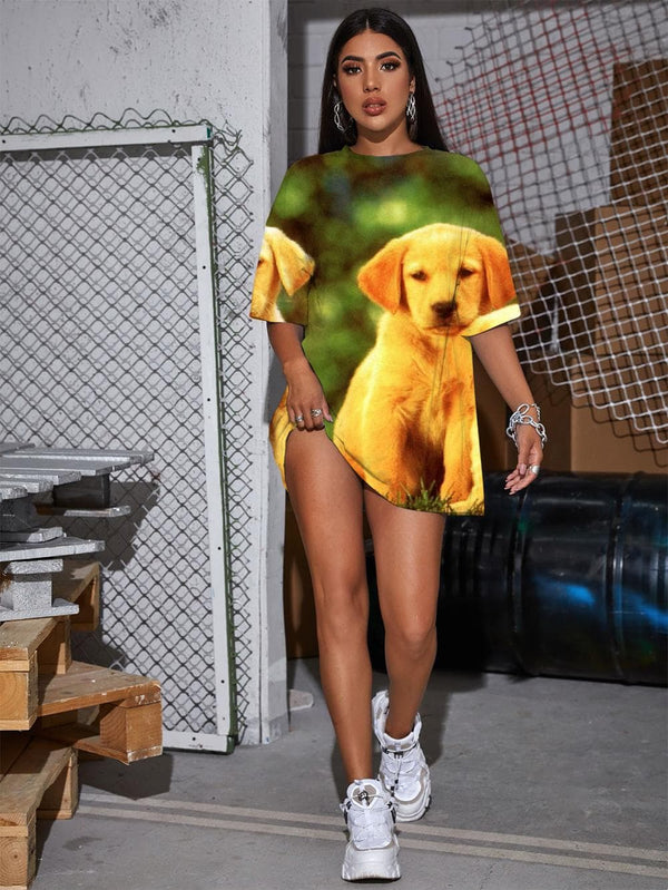 Dog T Shirt Women Animal Punk Rock Home Funny T shirts Harajuku Tshirt Printed