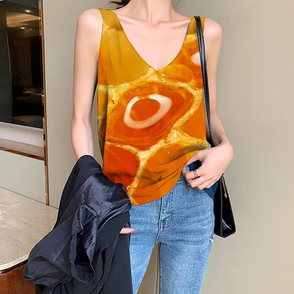 Geometric Tank-Top women Psychedelic Anime Clothes Vortex Sleeveless 3d Honey Funny Top Honeycomb Tank Tops Casual - KYKU