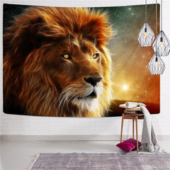 Lion Tapestry Animal Wall Tapestry Anime Tapestries Galaxy Home Tapestrys Universe Tenture Mandala