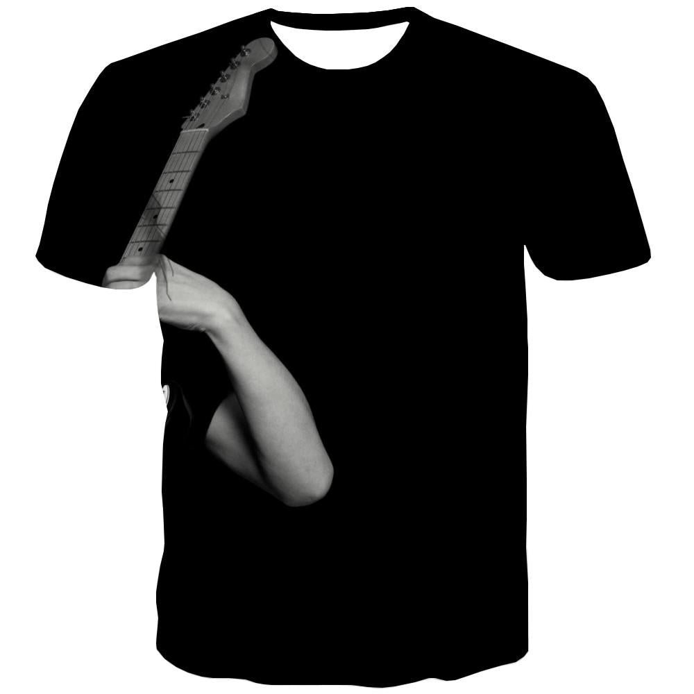 
Guitar T-shirt Men Music T shirts Funny Wooden Tshirts Cool Metal Tshirts Casual
                