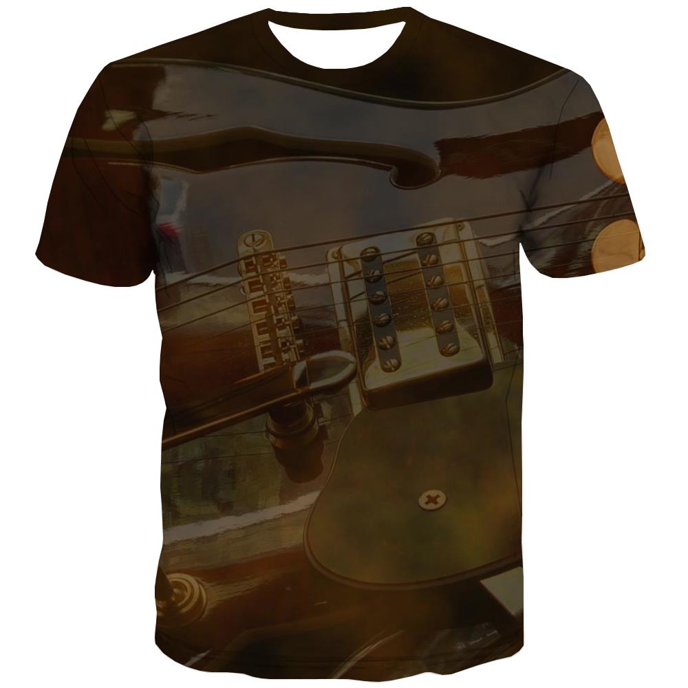 
Guitar T-shirt Men Music T-shirts 3d Wooden T shirts Funny Metal Tshirts Cool
                