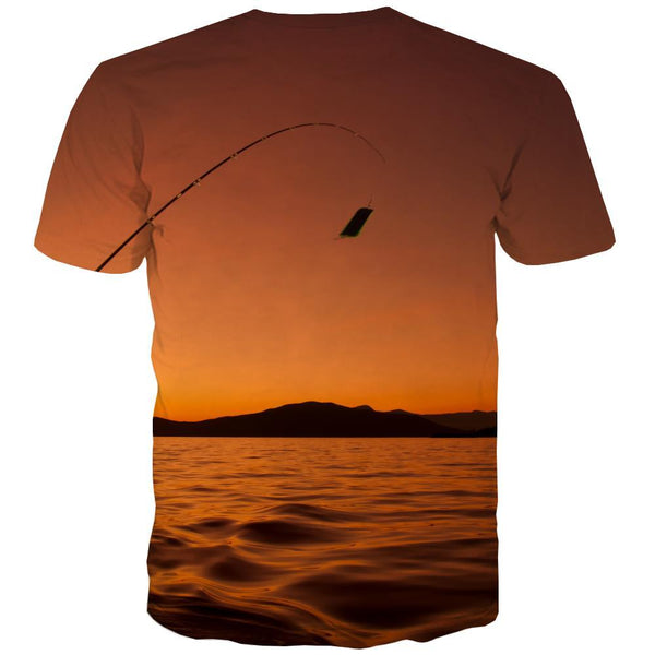 
fishing T-shirt Men fish T-shirts Graphic sea Tshirt Printed Short Sleeve summer - KYKU
                