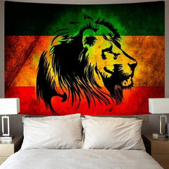 Lion Tapiz Animal Tenture Mandala Anime Tapestries Colorful Rug Wall Street Wall Tapestry